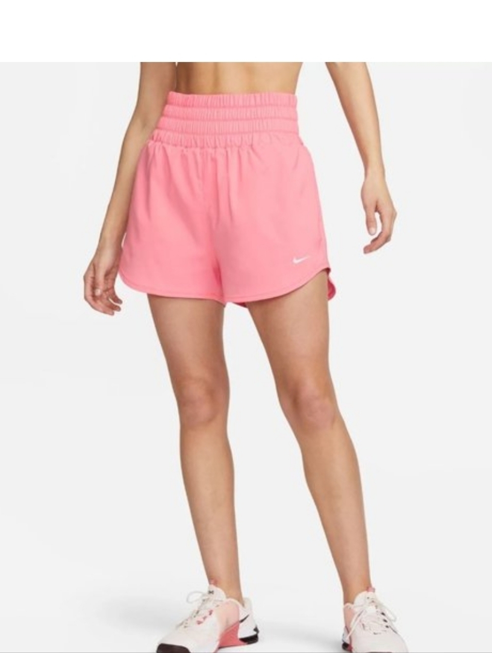 Nike One Dri-FIT Ultra High-Waisted 3" Brief-Lined Short Small Light Pink